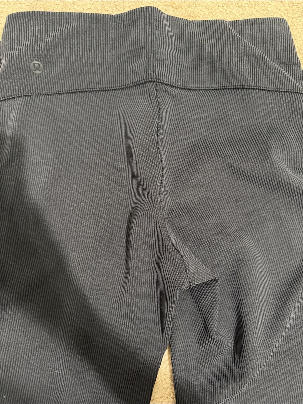 Navy/Gray Ribbed Flare Lululemon Pants - Picture 7 of 8